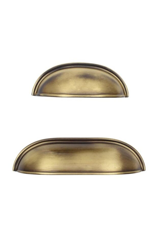 Lüks Çanak Kulp Antik Sarı 96mm (2 Adet) - 2