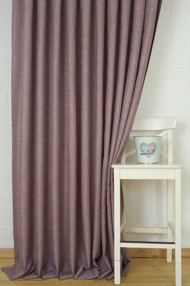 Linen Lilac Background Curtain 1-2,5 Medium Tight Pleat