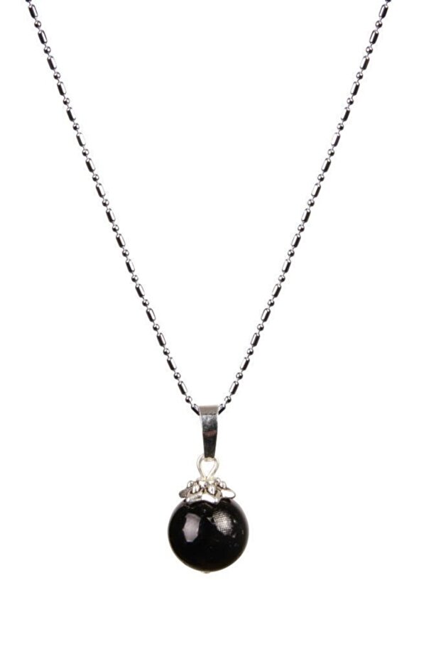 Certified Black Tourmaline Natural Stone Necklace201774