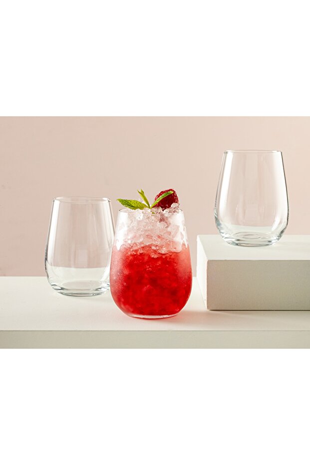 Berlin Glass 3-Piece Soft Drink Glass 360 ml Transparent