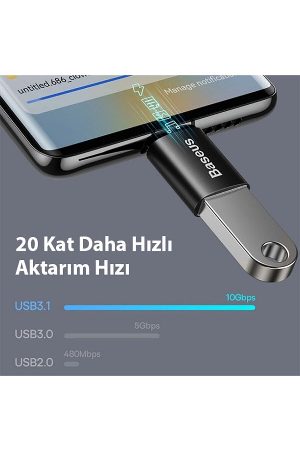 Ingenuity Mini OTG Adaptör Type-C to USB 3.1-Siyah ZJJQ000001 - 4
