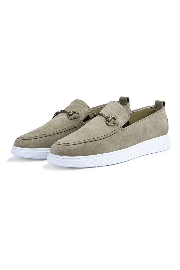 Ritzy valódi bőr velúr férfi alkalmi cipők, naplopó cipők - 1