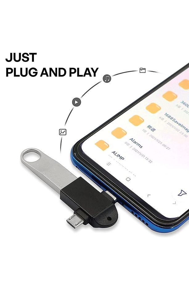 4965 Micro Usb Type-c 3 In 1 Dönüştürücü Çevirici Adaptör Otg - 6