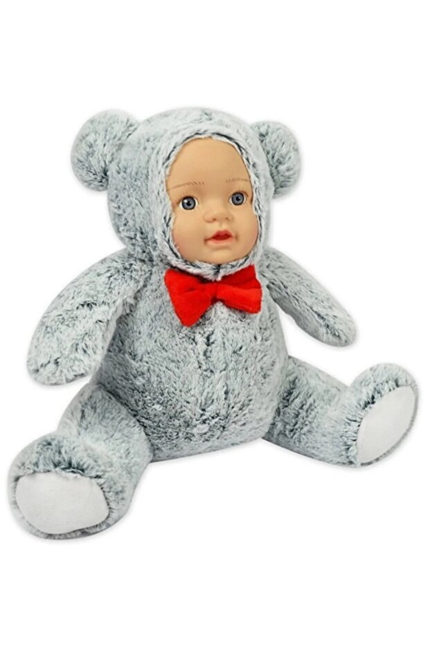 Halley Cute Genuine Baby Face Gray Bear 30 Cm
