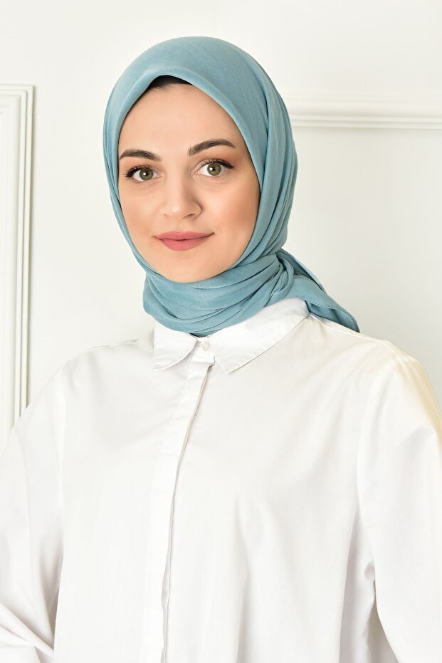 Pamuk Kraş Eşarp Mint