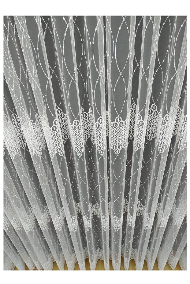 New Season Honeycomb Panel Pattern Virtual Backdrop Does Not Require Ironing Seyrekpile Tulle Curtain