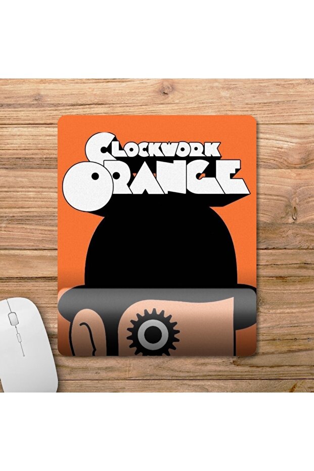 Automatic Orange Mousepad with Wrist Support Model - 1 - 1