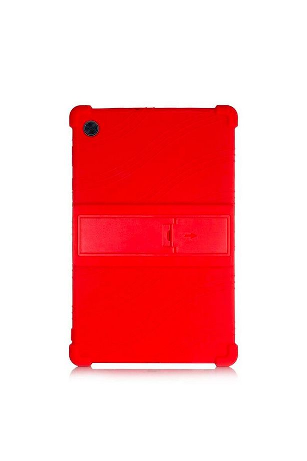 Sm Galaxy Tab A8 2021 10.5 (x200-x205) Kılıf Standlı Silikon Kılıf Kırmızı - 2