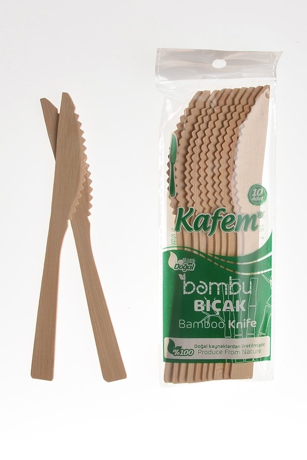 Ahşap Bıçak Bambu 10 Adet
