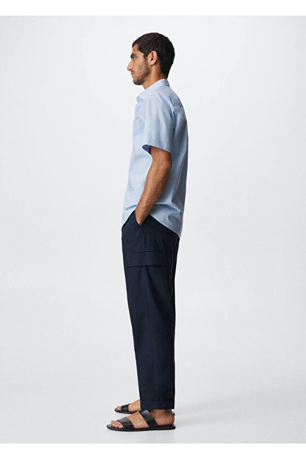 Kurzärmliges Baumwollhemd - 8