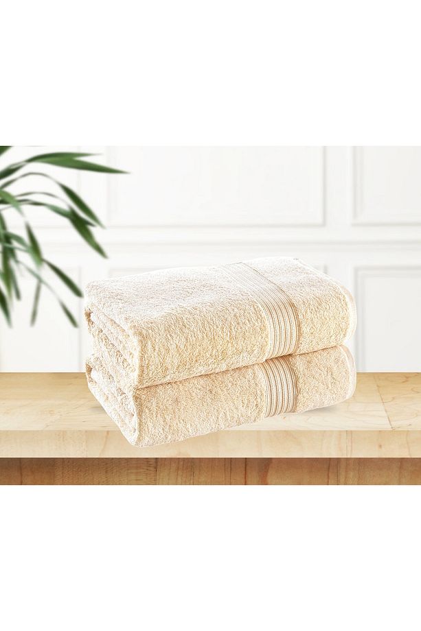 - 2 Adet 70x140 Cm Banyo Havlu Takımı | 550 gram | %100 Pamuk | Yumuşak, Emici Havlu Seti - 1