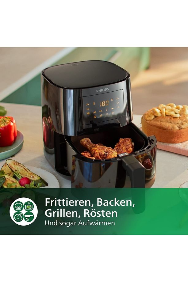 Airfryer L, Yağsız Sıcak Hava Fritözü, 4,1 L, 1400 W, 7 Programlı Dijital Ekran - 6
