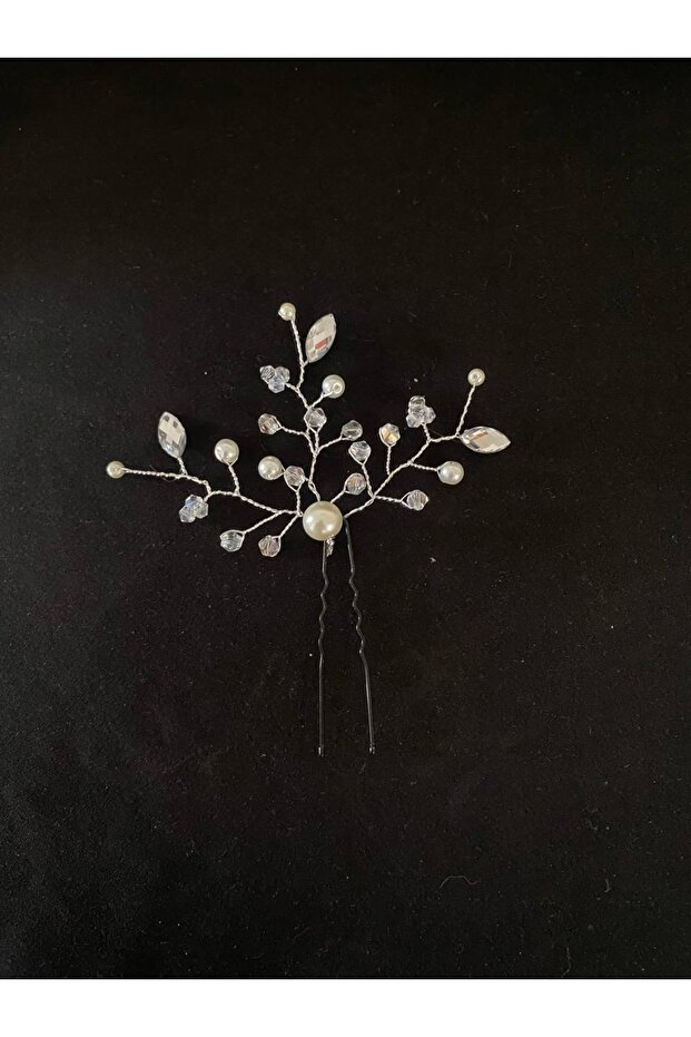 Completely Handmade, Stylish and Elegant Wedding and Engagement Bridal Crown and Hair Accessory with Crystal Stones