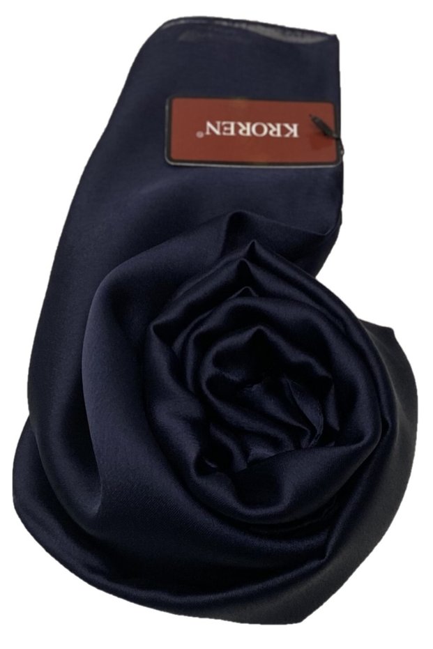 Single Layer Janjan Scarf 90*90 Navy Blue