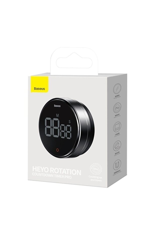 Heyo Rotation Pro Manyetik Dijital Zamanlayıcı Çalar Saat Füme - 8