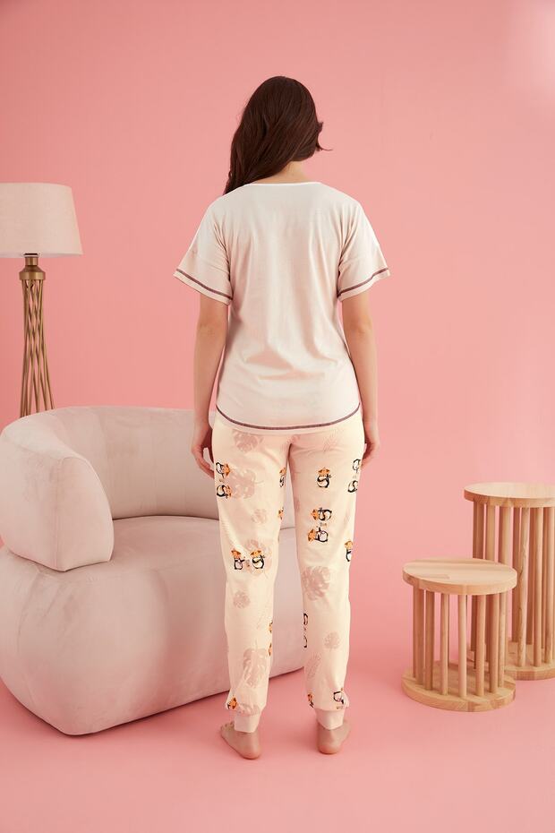 Baskılı Pijama Takım - 2