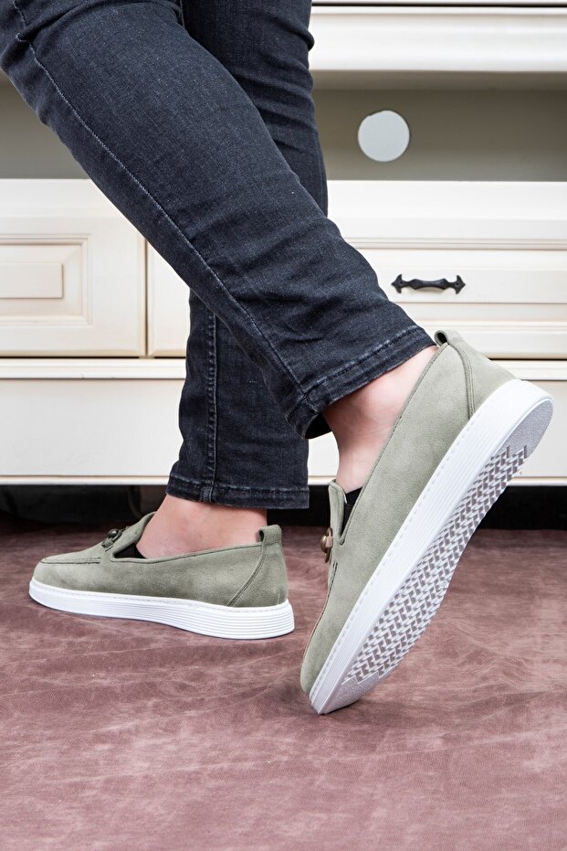 Ritzy valódi bőr velúr férfi alkalmi cipők, naplopó cipők - 8