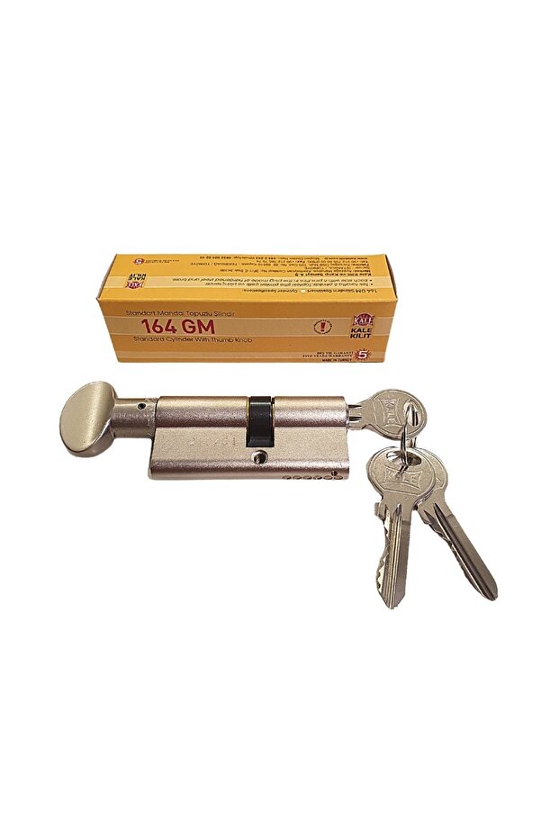 German Latched Cylinder Rook - 3 Keys, Nickel 68mm