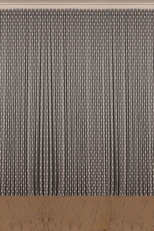 Small Polka Dot Model Cream Color Ready-made Sewn Rope Curtain 300*270 Cm