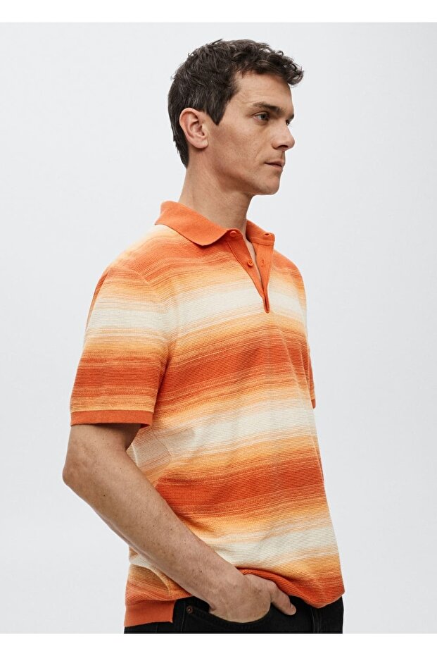 Degrade Triko Polo Tişört - 5