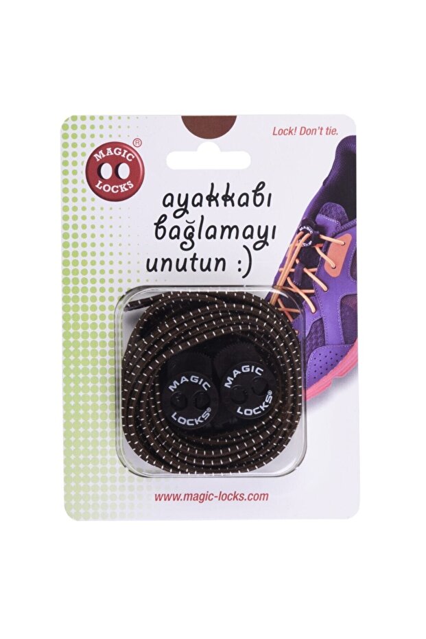 أربطة ذكية باللون البني - 1