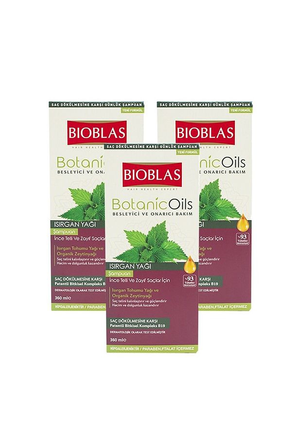 Botanic Oils Şampuan Isırgan Yağı Ince Telli & Zayıf Saçlar Için Şampuan 360 Ml X 3 Adet - 1