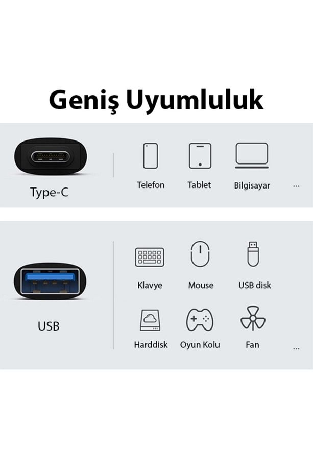 Ingenuity Mini OTG Adaptör Type-C to USB 3.1-Siyah ZJJQ000001 - 3