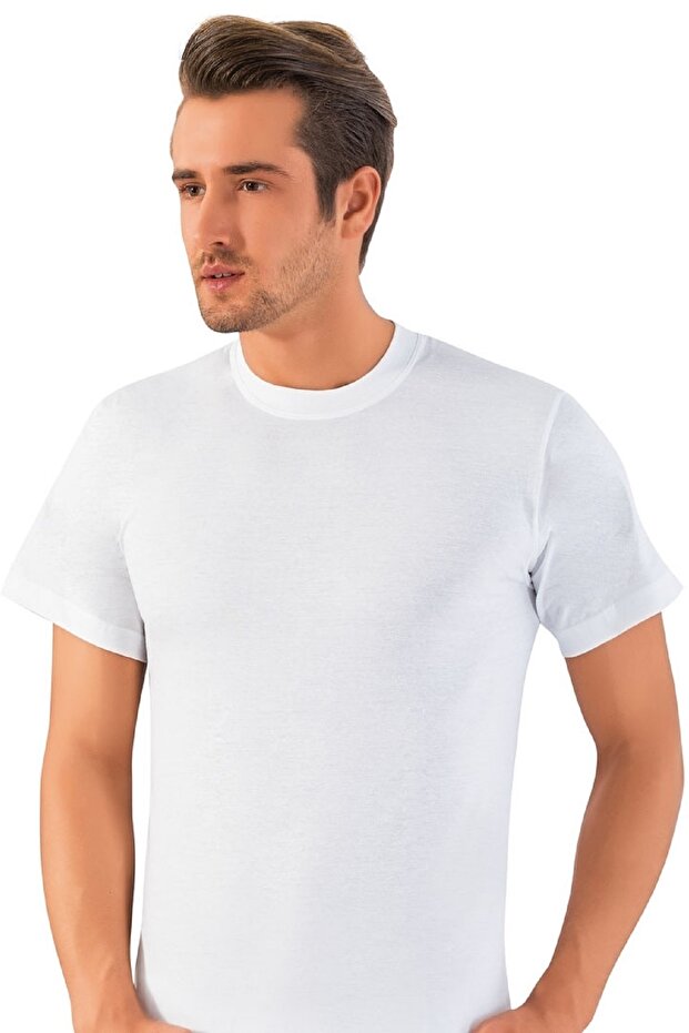 Pack of 2 100% Cotton, Crew Neck, Men's Combed Cotton Undershirt & T-shirt