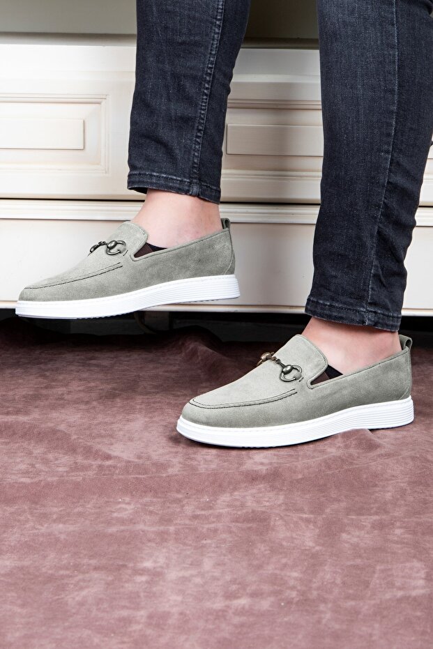 Ritzy valódi bőr velúr férfi alkalmi cipők, naplopó cipők - 6