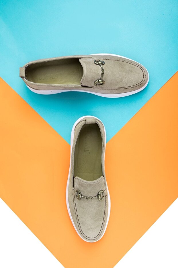 Ritzy valódi bőr velúr férfi alkalmi cipők, naplopó cipők - 7