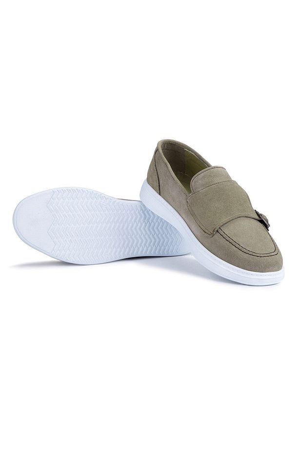 Airy Hakiki Deri Süet Erkek Günlük Ayakkabı, Süet Loafer Ayakkabı, Yazlık Ayakkabı Kum Beji - 3