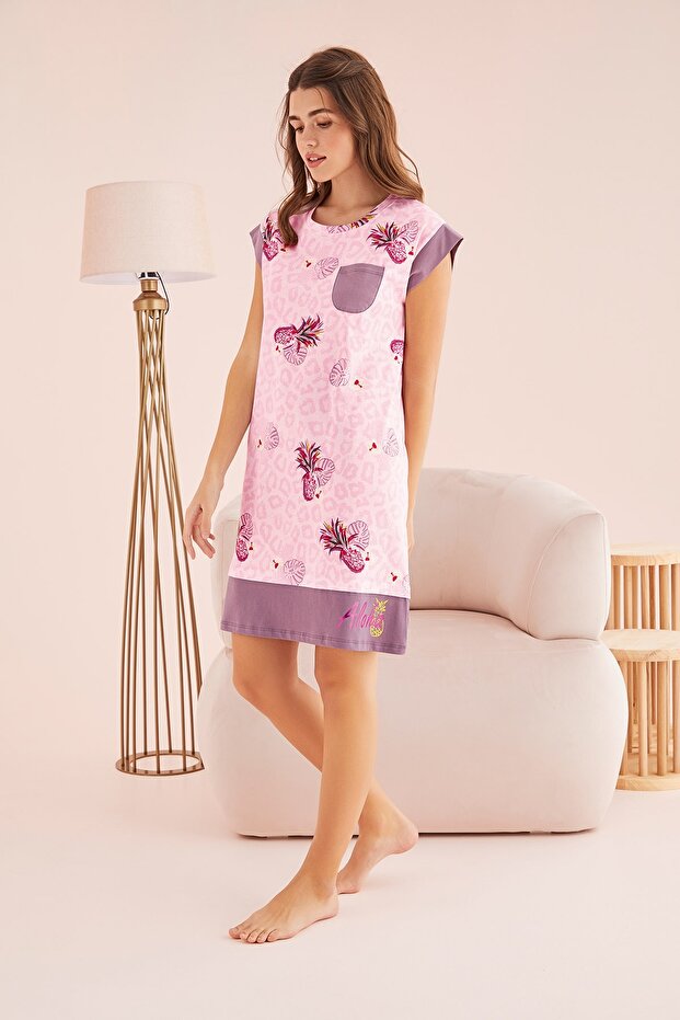 13571 Kadın Baskılı Tunik - 1