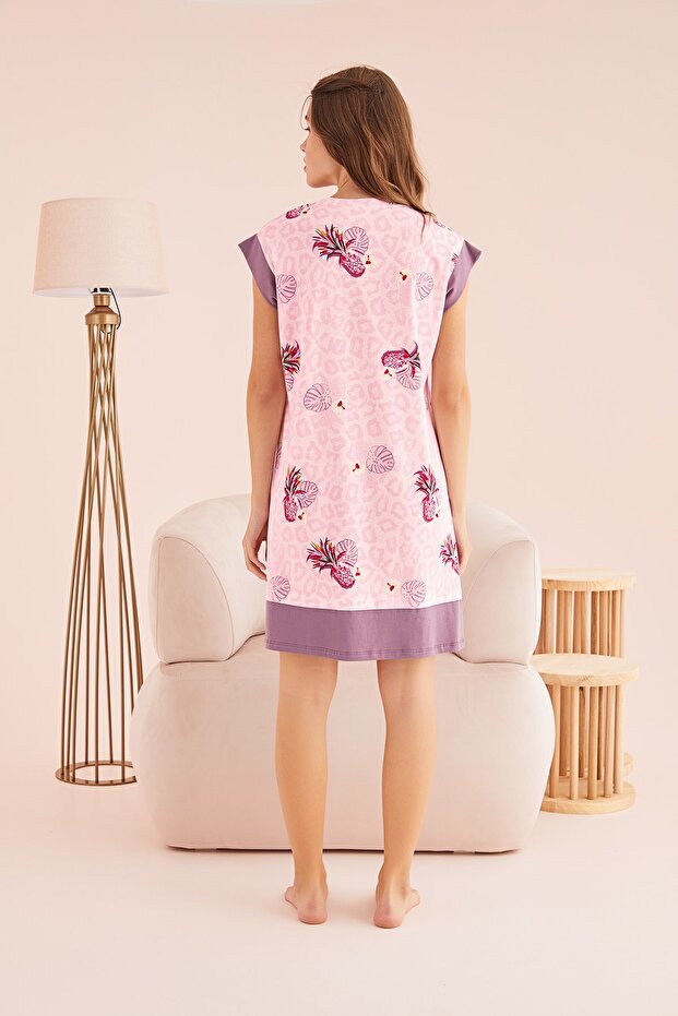 13571 Kadın Baskılı Tunik - 4