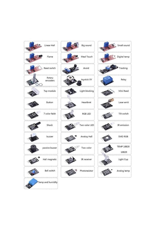 37 Çeşit Sensör Modül Seti Kiti - 37 In 1 - 4