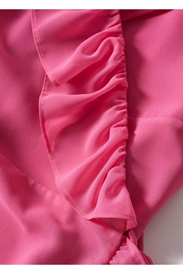 Asimetrik Yakalı Elbise - 5