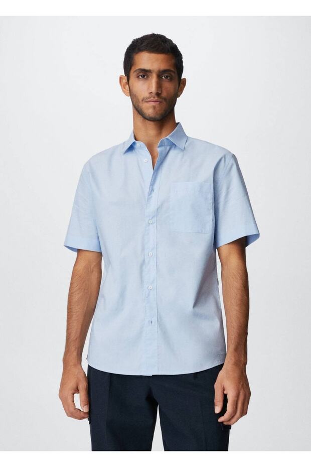 Kurzärmliges Baumwollhemd - 1