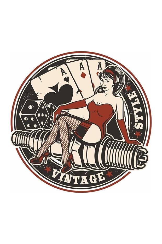 Vintage Style 10x10 Cm Motorcycle Helmet Laptop And Auto Sticker