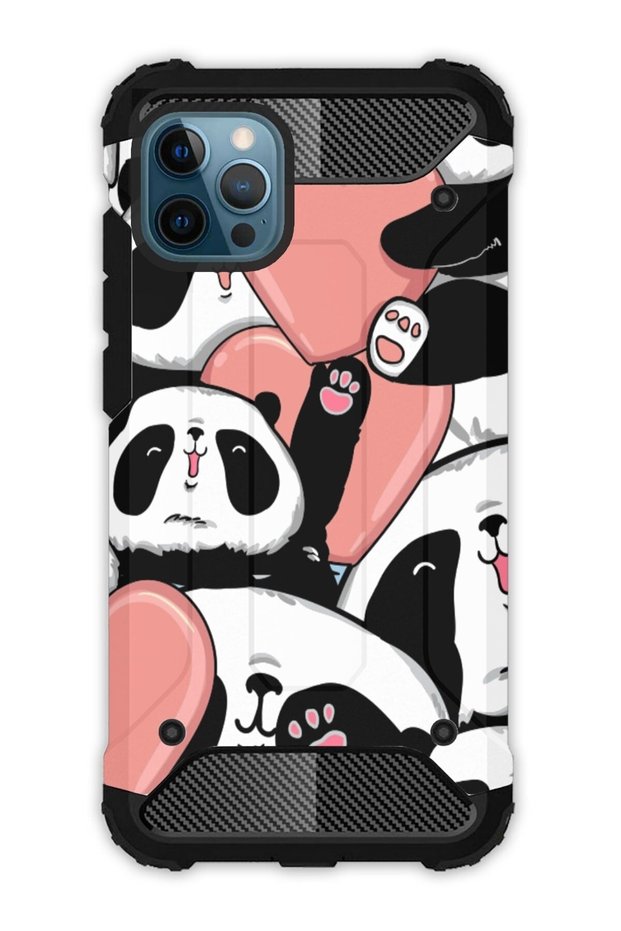 Case Compatible with Apple iPhone 12 Pro Tank Full Protection Antishock - Cute Panda
