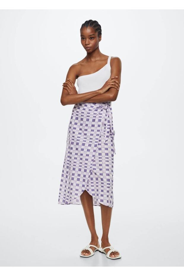 Geometrik Desenli Etek - 2