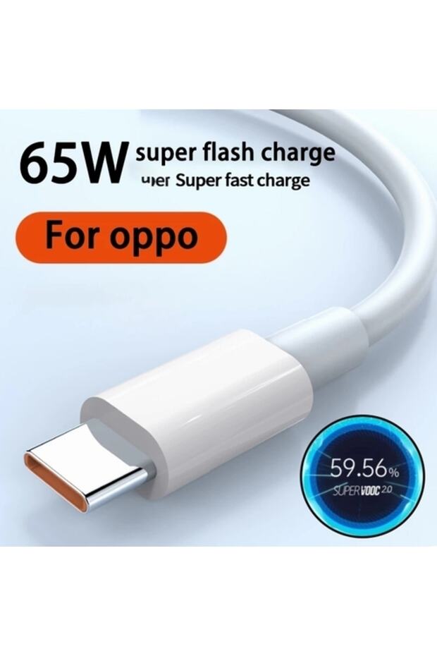 Oppo Realme 7 Vooc Usb C 6a 65w Turbo Hızlı Şarj Type-c Kablosu 1 Metre - 2