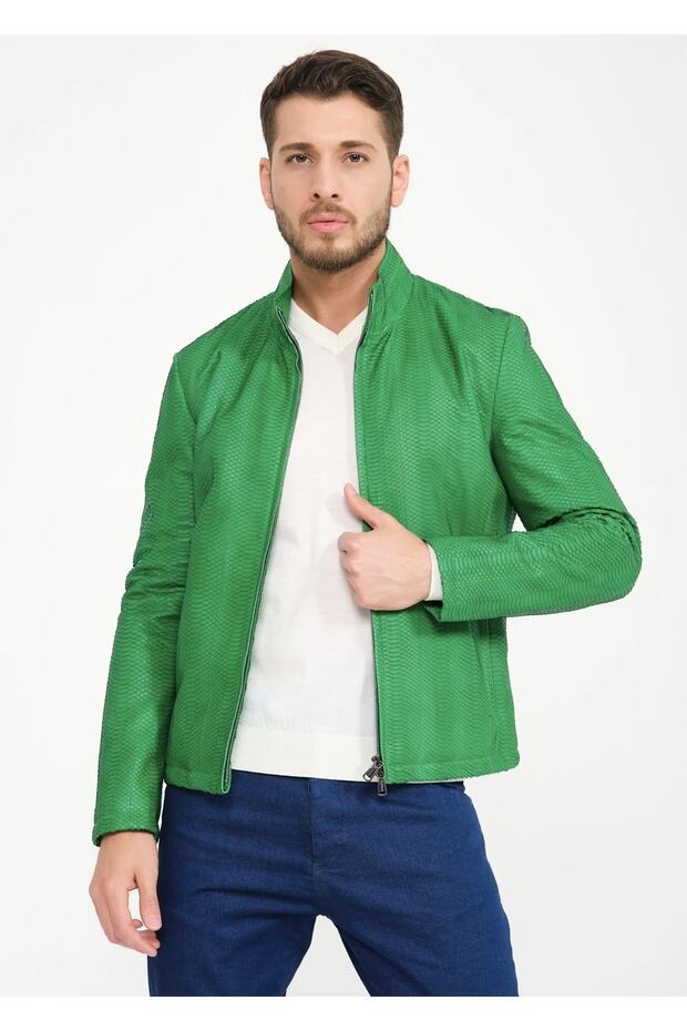Yeşil Deri Ceket - 1