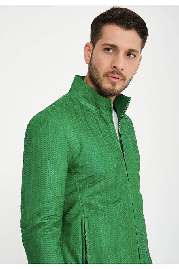 Yeşil Deri Ceket - 2