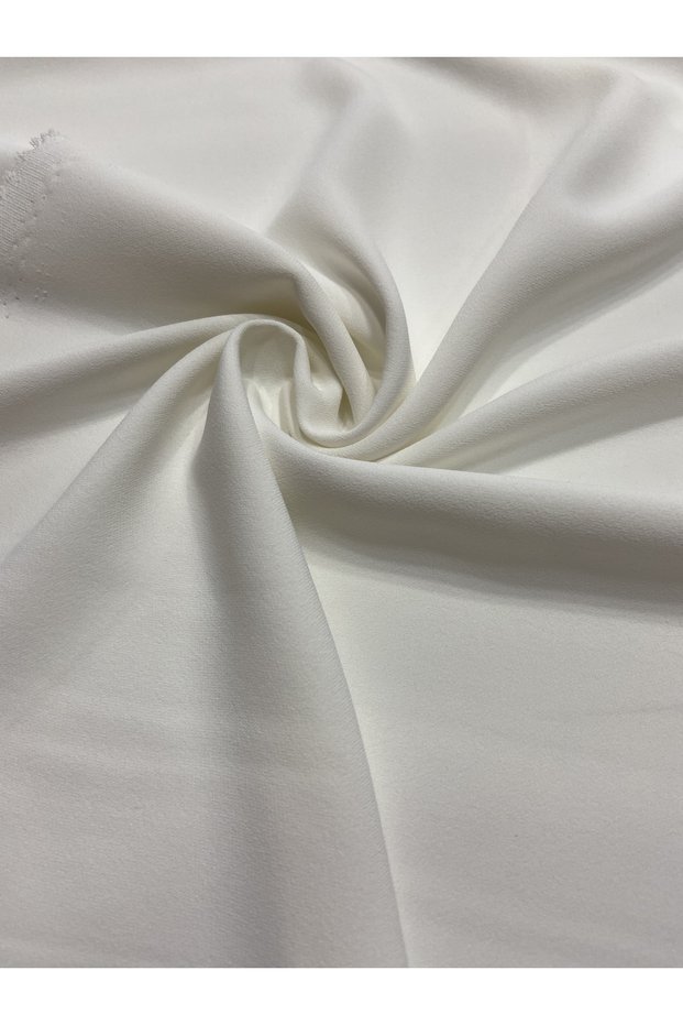 White Adriana Crepe Fabric Georgette Fabric (Double En 150cm) Blouse Dress Clothing Fabric