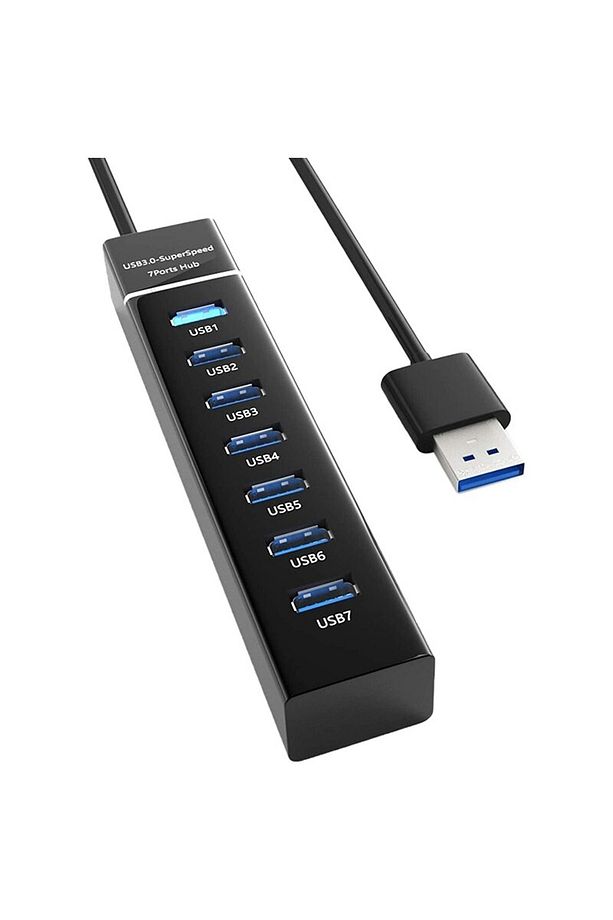 An-76 Usb 3.0 Super Speed 7 Port 5 Gbps Usb Çoklayıcı Hub 1mt Kablo - 1