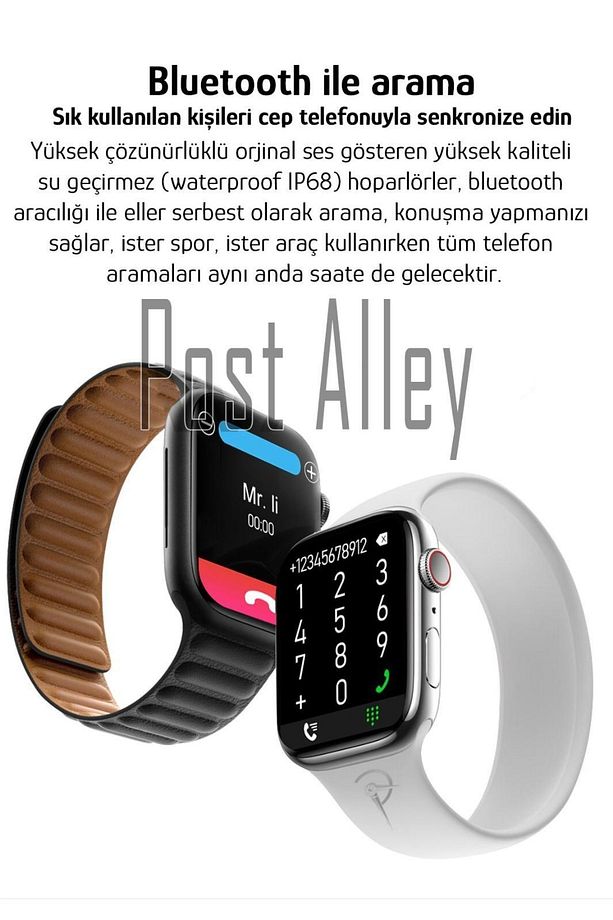 Iphone Ve Android Uyumlu Watch 7 Plus Max Nfc Ve Gps Özellikli Akıllı Saat Siyah Yeni 2022 Dt7 Max - 6