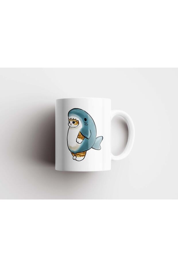 كوب زجاجي بتصميم سمكة قرش كيتي - 1