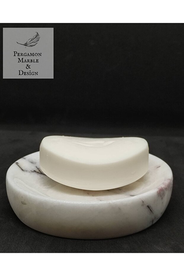 طبق صابون صلب من الرخام الحقيقي – 12x3 سم - 4