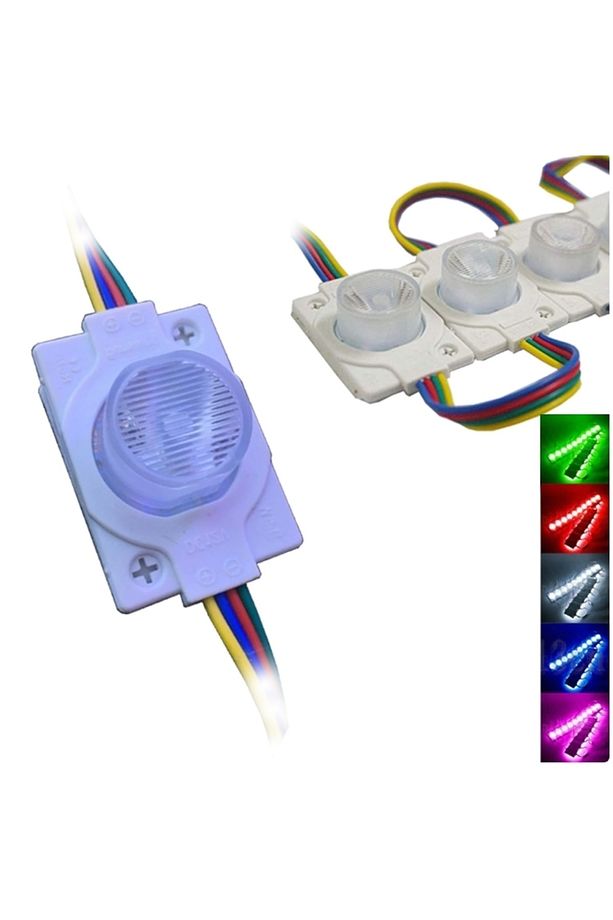 12 Volt 1.5 Watt Tek Mercekli Modül Led Rgb (10 ADET) - 2