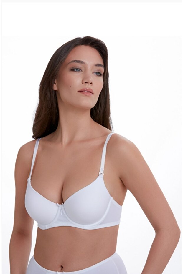 حمالة صدر مبطنة باللون الأبيض - 2