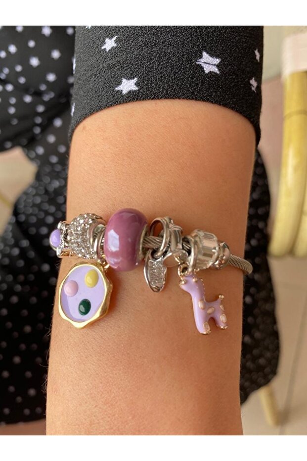 Paint Mor Pandora Silver Charmlı Bilezik - 2